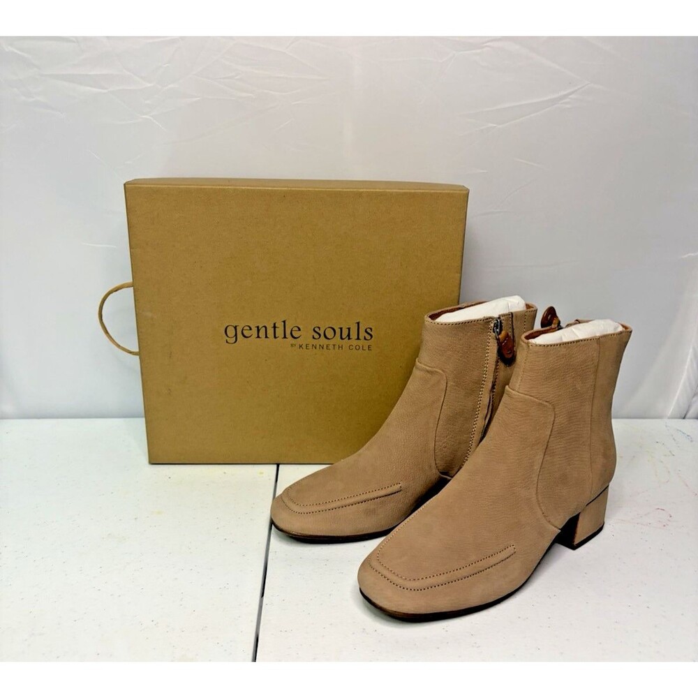 Gentle Souls by Kenneth Cole Ella Apron Bootie Women’s Size 8 M Mushroom New